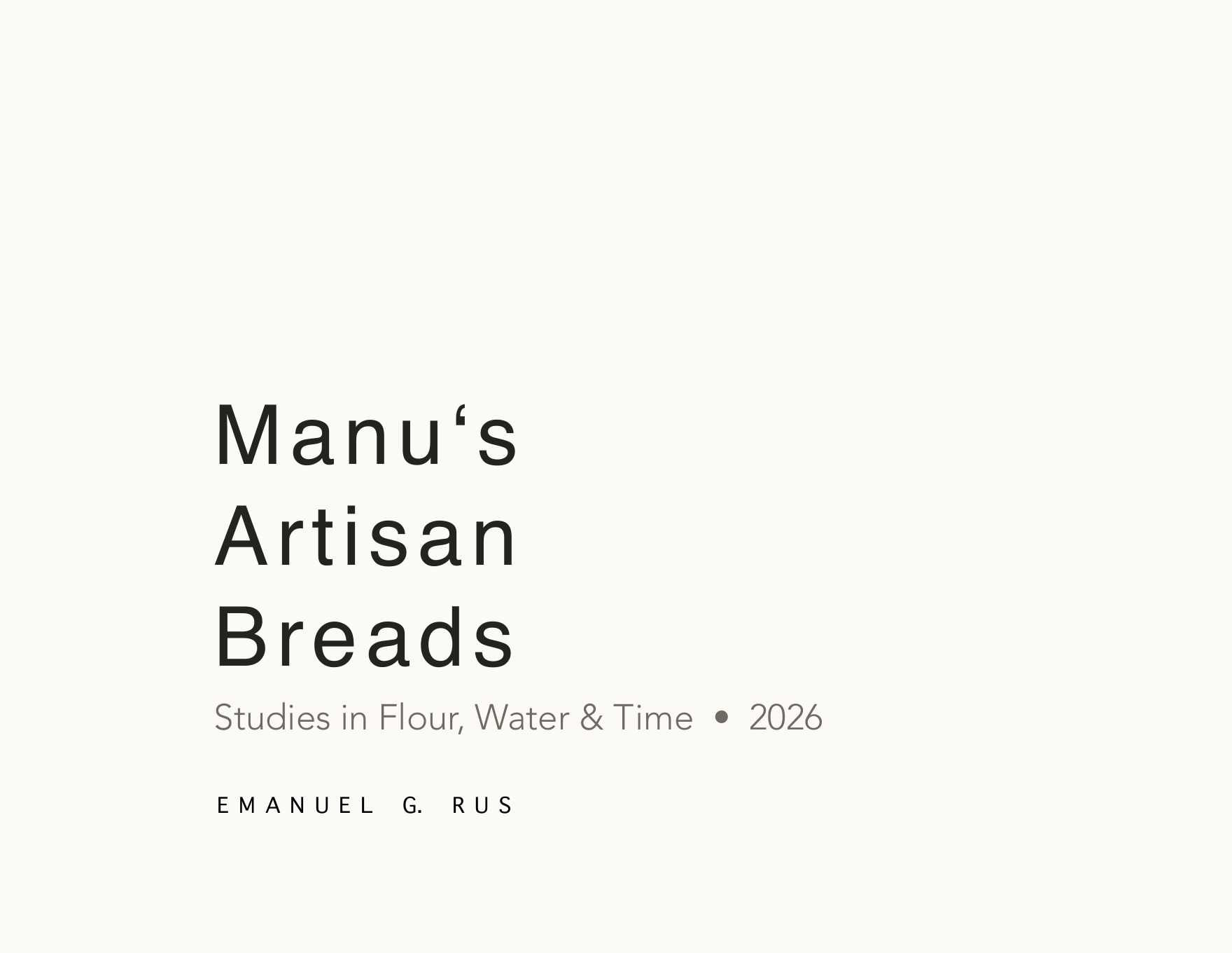 Manu’s Artisan Breads — presentation spread 2 of 33